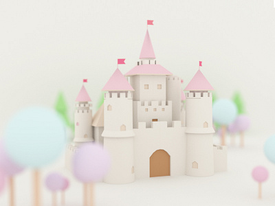 Sweet Castle 3d Model 3d blender castle model