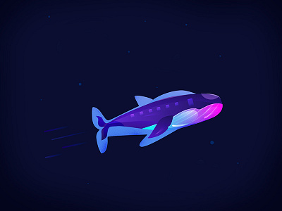 101 ideas about Whale - Whalien no 44 - Plane design graphic illustration vector whale whales whalien