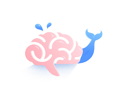 101 ideas about Whale - Whalien no 36 - Brain design graphic illustration vector whale whales