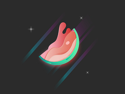 A Juicy Watermelon design graphic illustration vector watermelon