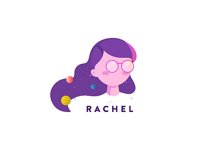 Hello, this is Rachel design graphic illustration rachel vector