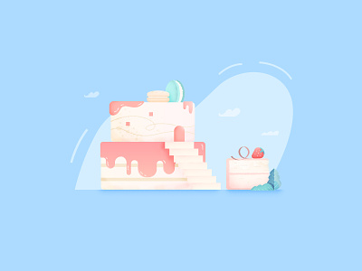 Birthday cake birthday cake cake graphic illustration strawberry vector