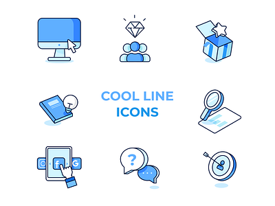 Cool line icons icon set icons marketing icon seo