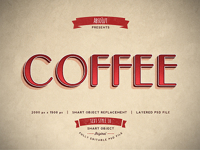 Retro Vintage Text Effects - Coffee