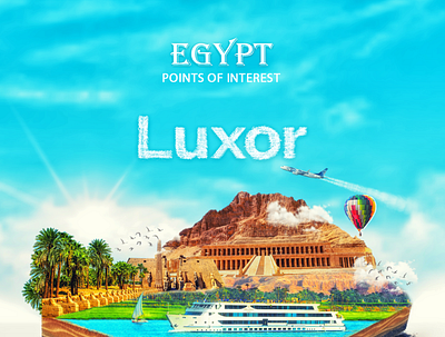 EGYPT.. Points Of Interest advertising design graphic design hatshepsut temple luxor photoshop social media