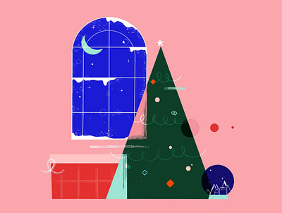 Holiday Cheers branding brush christmas design drawing holidays illustration illustrator presents procreate texture xmas xmas card