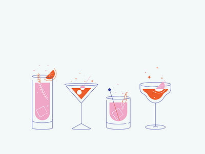 Cocktail Drinks bar cocktail bar cocktails design drinks gin tonic grapic icon icon set illustration illustrator lemonade limes logo margarita vector