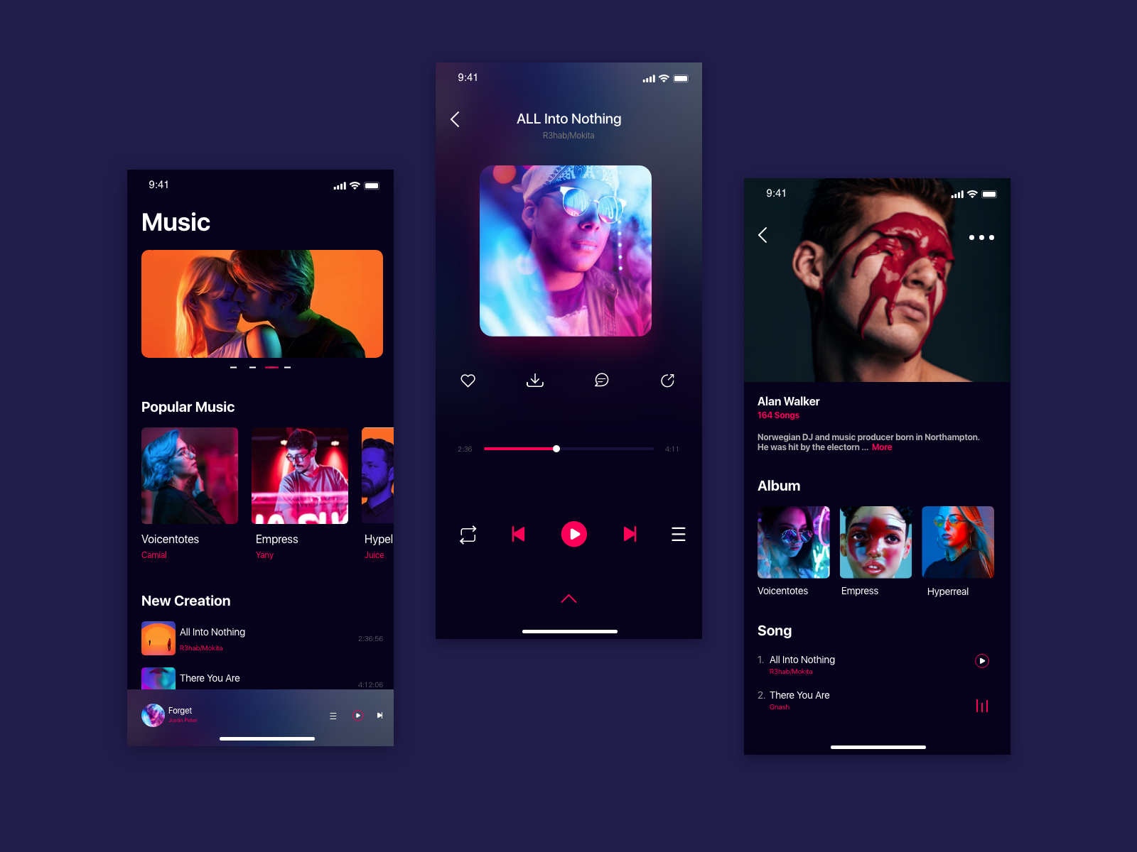 music APP by pingziya on Dribbble