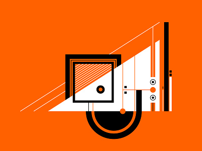 Excessive Minimalism - 061 abstract daily design flat geometric illustration logo minimal minimalism orange shapes vector