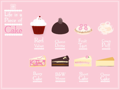 I love CAKE branding cake icons
