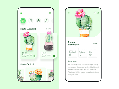 Plant app app design ui ui ux design