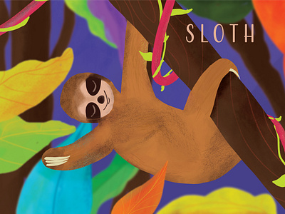 Sloth adobe animal calendar design graphic design illustration illustrator cc merchandise merchandising poster savetrees vector wacom intuos