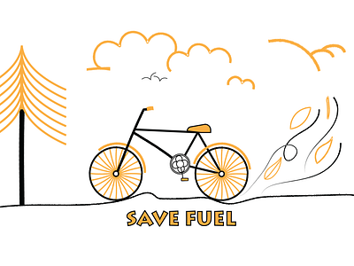 Save Fuel - How to be Eco Conscious adobe calendar design graphic design illustration illustrator cc merchandising poster seedpaper vector wacom intuos