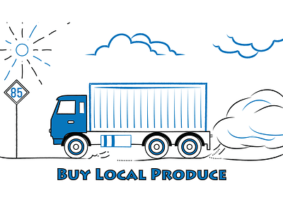 Buy Local Produce - How to be Eco Conscious adobe branding design illustration illustrator cc logo poster vector wacom intuos