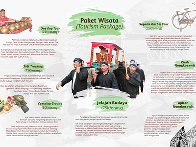 Nongkosawit - Leaflet branding design indonesia leaflet leaflet design leaflets tourism vector