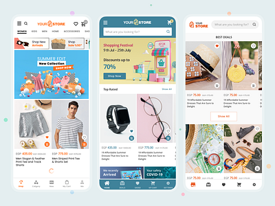 DaShop - ecommerce mobile app ui ux