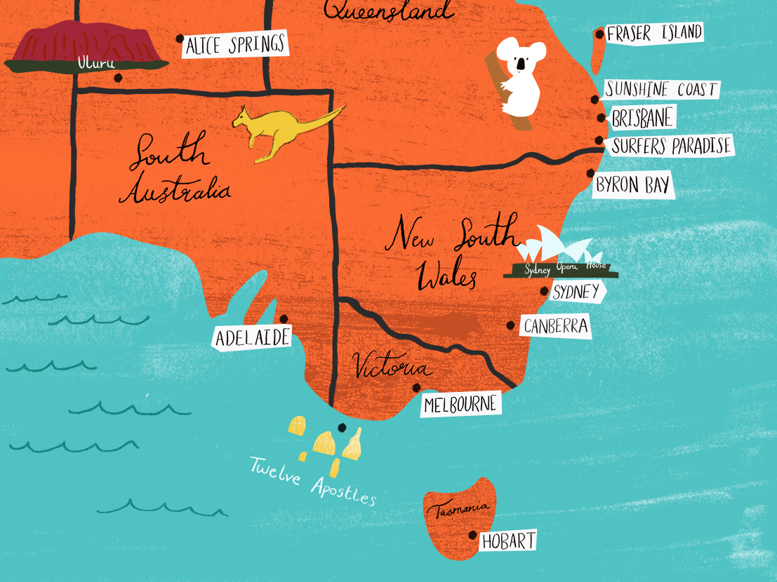 Illustrated Map by Hannah Winter on Dribbble