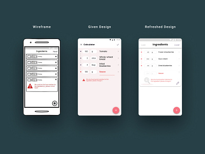 Nutrients app facelift app design facelift minimal redesign ui ux