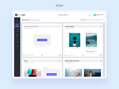 Interactive digital signage admin -  Devices - After