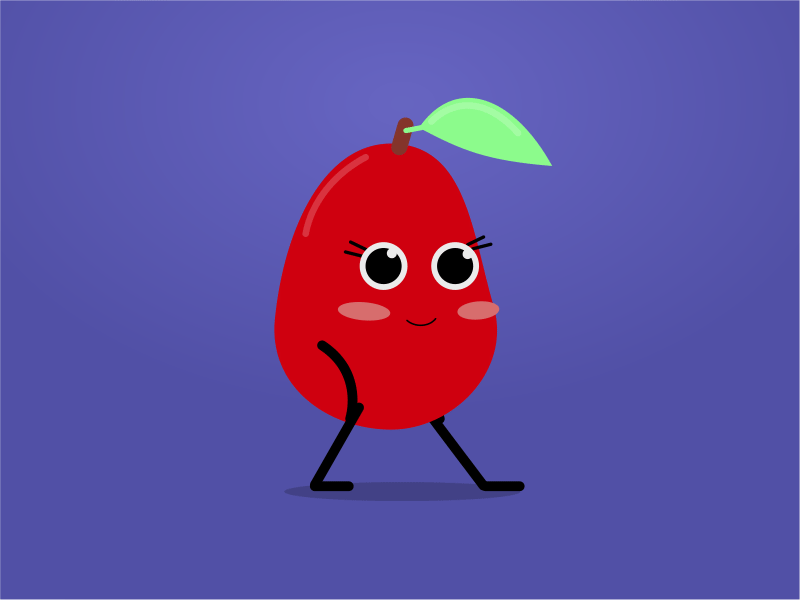 Miss Sassy Apple 2d animation 2d character after affects animation character animation character creation