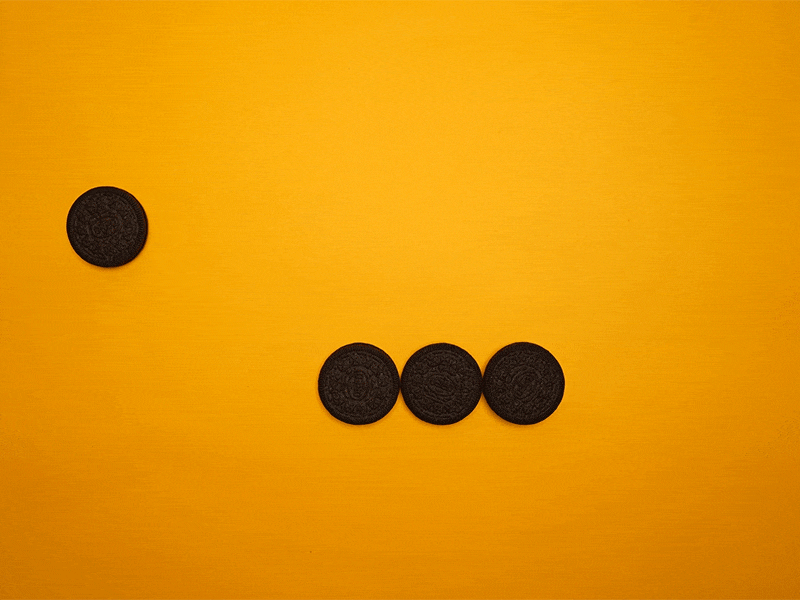 OREO PENDULUM animation stop motion stop motion animation stopmotion yellow