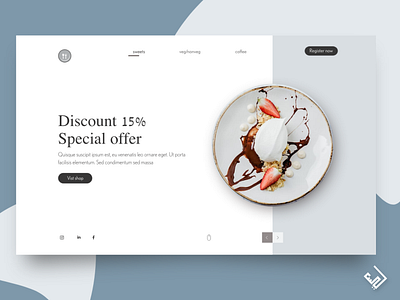 Food and beverage website ctc food and beverage food page uxsteem illustration landing page design landingpagedesign landscape minimalist mobile mobile design product design sweets typography ux