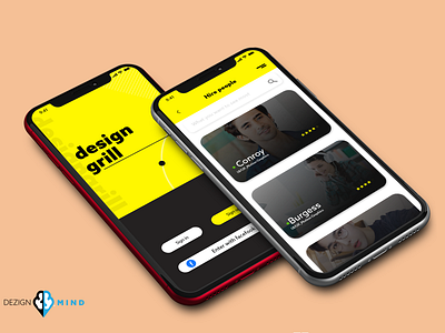 Mobile design for a Designer app
