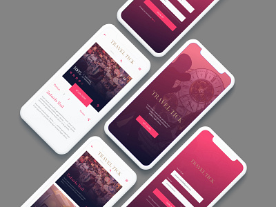 Travel app adobe xd branding concept clean design flat minimal mobile ui