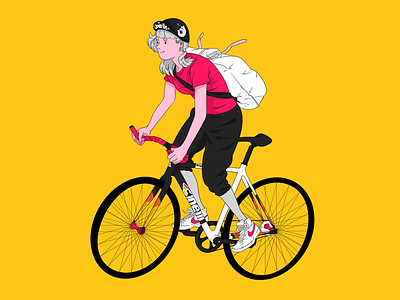Cinelli Vigorelli bike bike messenger cinelli courier illustration