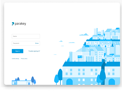 Parakey Sign In Page branding illustration jovo ve sign in page ui