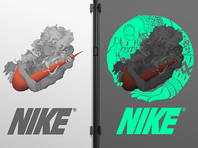 Nike glow in the dark illustration nike