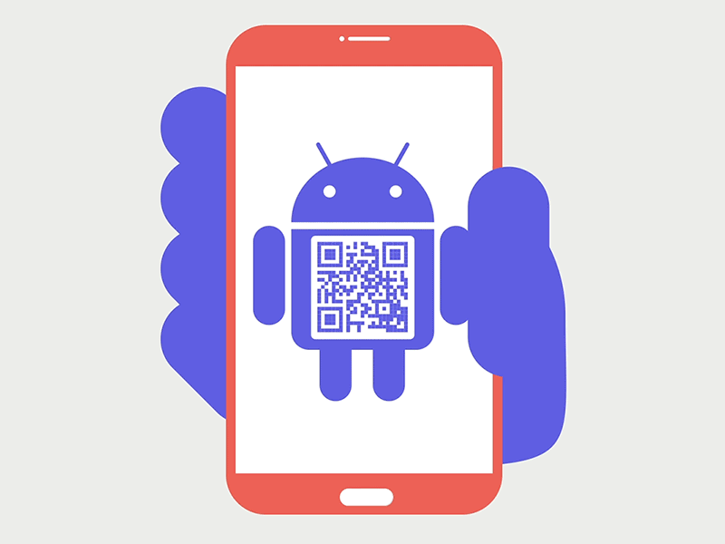 QR code reader animation gif illustration qr code reader