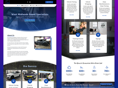 ABC Tinting & Wrapping LTD branding business design graphic design local business logo ui ux web website website concept website design