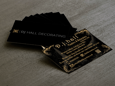 D.j Hall Decorating Business Cards