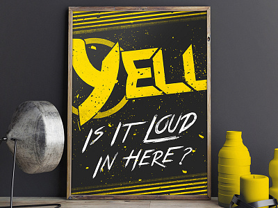 Yell the Band Poster band branding illustrator logo metal mockup poster rock yell