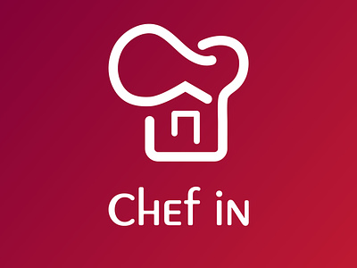 Logo for Chef In app in Spain app app logo brand branding chef chef hat cook design graphic graphic design home logo logo design minimal vector