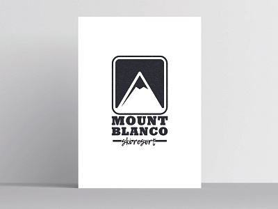 MountBlanco Dribble design graphic graphic design logo logo design minimal resort ski snow