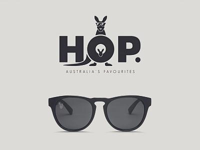 Hop Dribble design graphic graphic design hop kangaroo logo logo design sunglasses