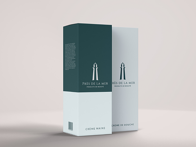 Près de la Mer logo brand cosmetics dailylogochallenge design graphic lighthouse logo
