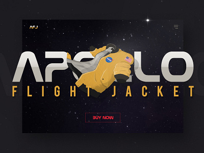 Apollo Flight Jacket Store Concept astronaut buy concept fashion jacket online product shop space store ui website