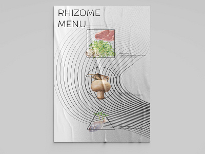 Future menu in Rhizome apocalypse design food future future food future prospects menu menu design poster