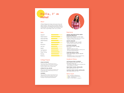 About me - Resume adobe xd design figma illustrator job job board resume resume template ui ux