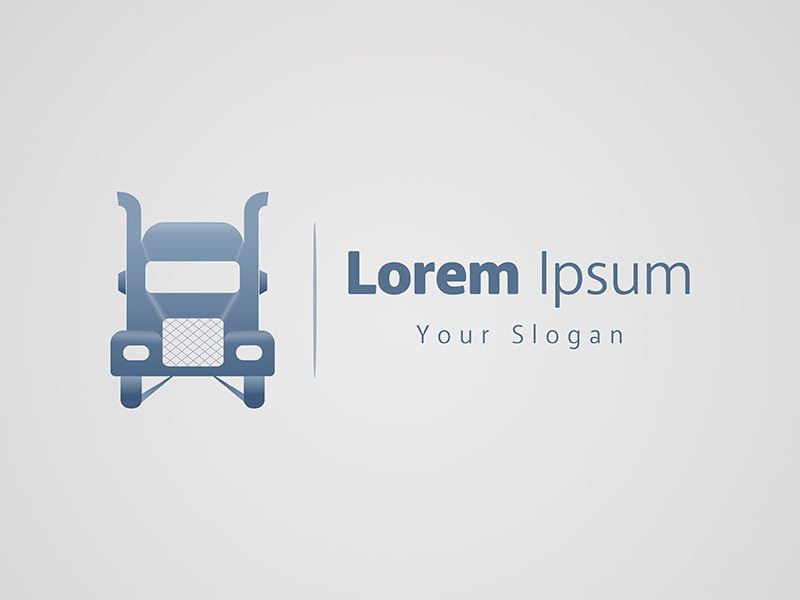 Truck luggage design texts colour color typography shipping transport transportation truck logo