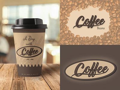 Coffee Logo branding cafe cafetaria chololate coffee creative cup design logo mug texts typography