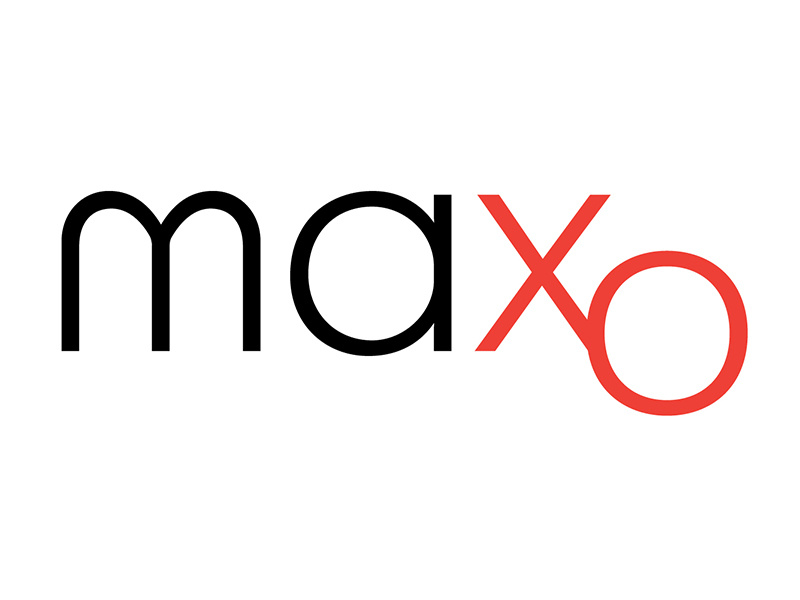 Maxo Logo branding red balck maxo simple design logo design vector artwork illustration design typogaphy lettering logo
