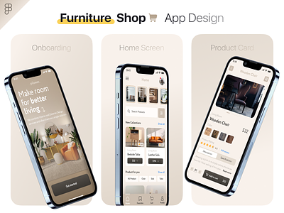 Furniture Shop Mobile App app application design figma furniture mobile product shop ui ux web-design webdesign веб-дизайн вебдизайн мобильное приложение
