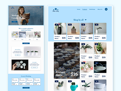 Star Clay Ceramic Studio | UX/UI Design landing page ui ui deisgn ux ux design uxdesign uxui web design web page webpage design website design
