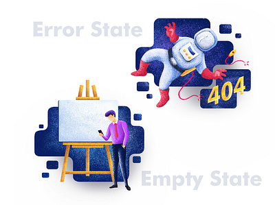 Error and Empty state illustration characterdesign coloring digitalart illustraion illustrator