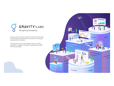 Landing page for GravityiLabs website. concept digitalart illustration illustrator landingpage