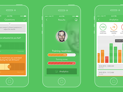 Sport activity app (WIP) app design flat green interface ios ios7 iphone ui wip